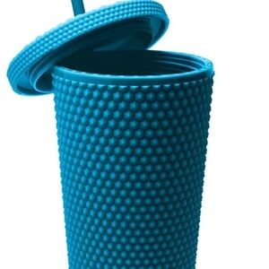 Blue diamond studded 24 oz tumbler